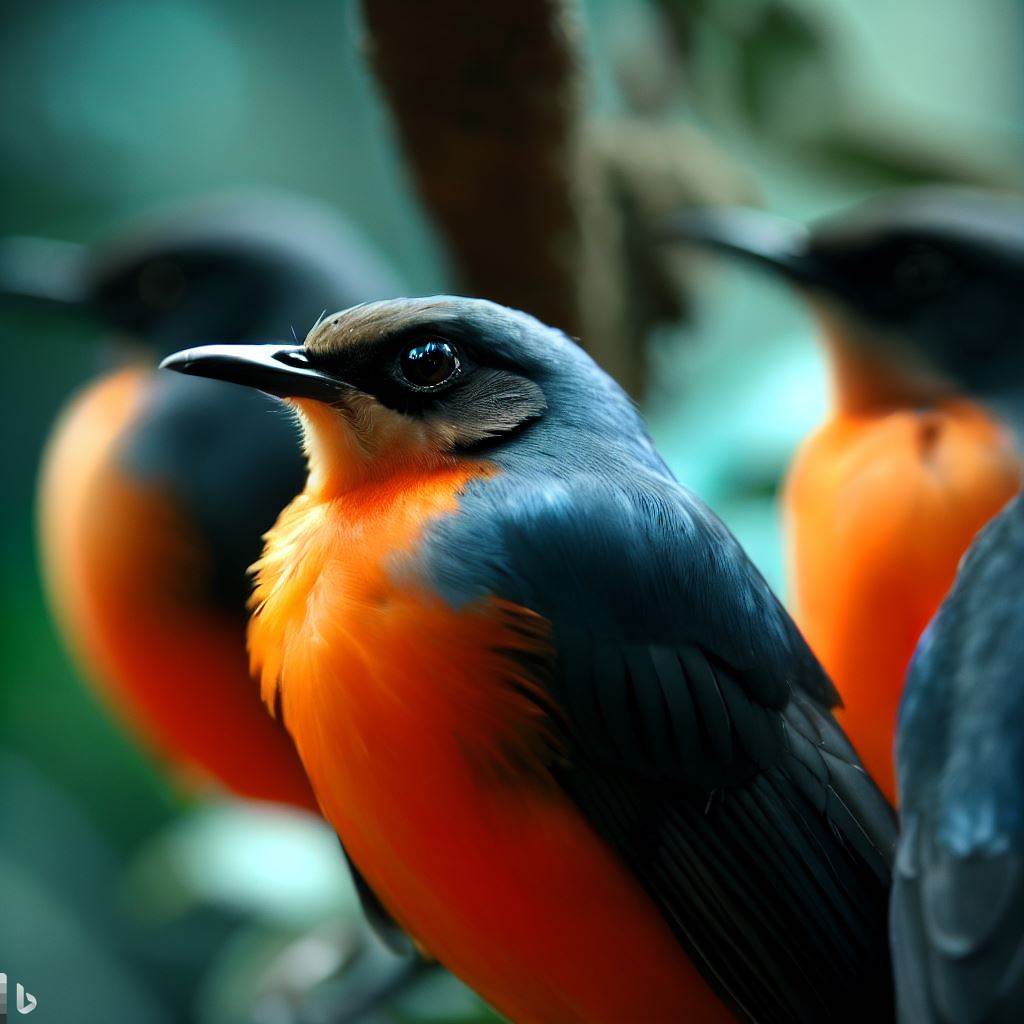 Zwyczaje i zachowania ptaków z pomarańczowym brzuszkiem
